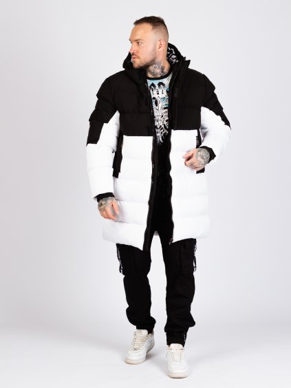 Pánska bunda CIPO & BAXX CM206 BLACK (Farba Biela, Konfekčná veľkosť XXL)