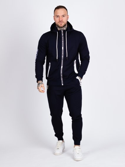 Pánska tepláková súprava CIPO & BAXX CLR151 NAVY BLUE (Farba Modrá, Konfekčná veľkosť XXL)