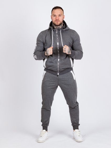 Pánska tepláková súprava CIPO & BAXX CLR151 ANTRASIT (Farba Sivá, Konfekčná veľkosť XXL)