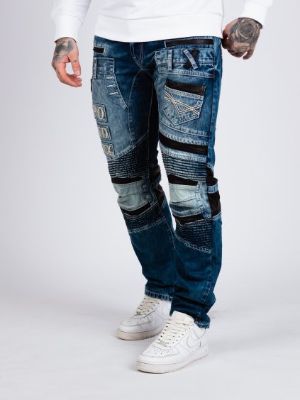 Pánske rifle CIPO & BAXX CD637 BLUE (Farba Modrá, Konfekčná veľkosť W42/L32)