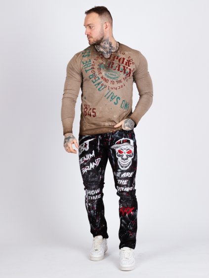 Pánske tričko CIPO & BAXX CL512 BROWN (Farba Hnedá, Konfekčná veľkosť XXL)