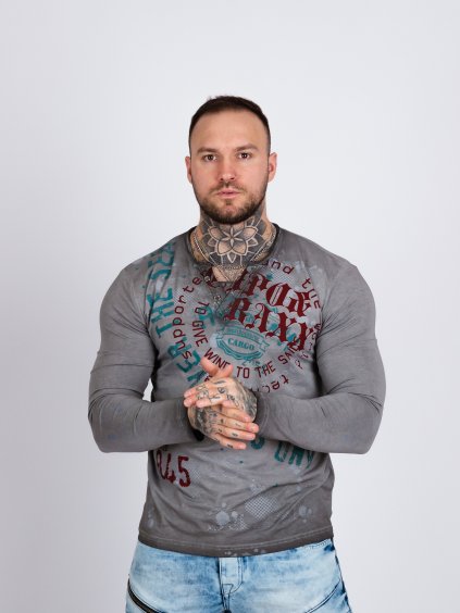 Pánske tričko CIPO & BAXX CL512 GREY (Farba Sivá, Konfekčná veľkosť XXL)