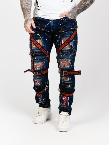 Pánske rifle CIPO & BAXX CD716 BLUE (Farba Modrá, Konfekčná veľkosť W42/L32)