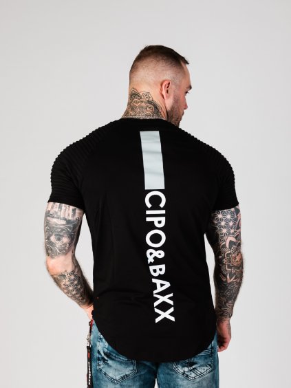 Pánske tričko CIPO & BAXX CT776 BLACK (Farba Čierna, Konfekčná veľkosť XXL)