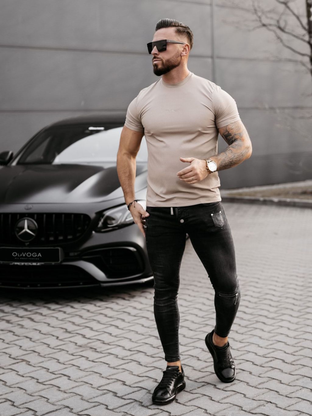 Olavoga Moron tričko Barva: Béžová, Konfekční velikost: XL