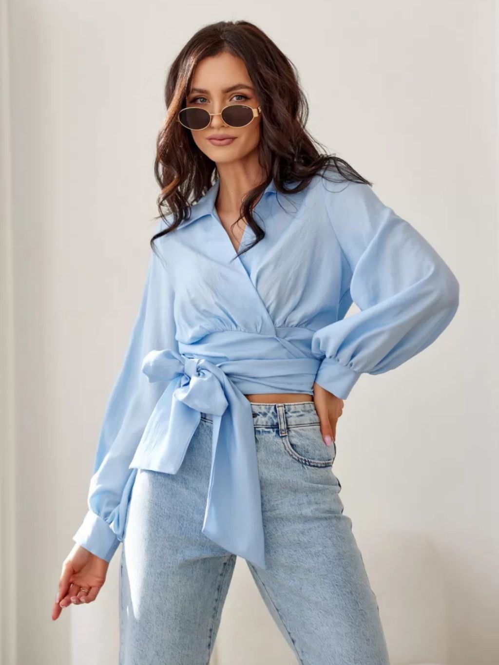 ASPERISSIA Dámská halenka BELLA Barva: Modrá, Konfekční velikost: 38