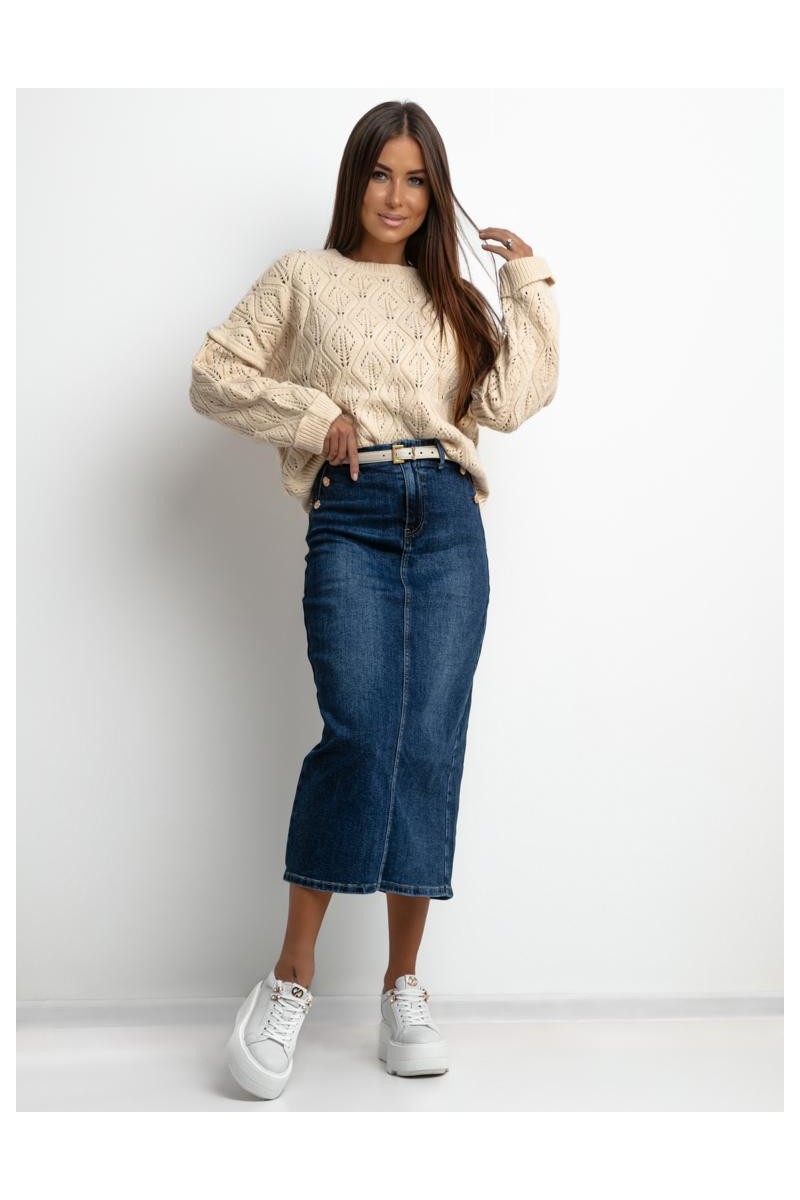 ASPERISSIA Dámská džínová sukně NUANS Barva: Modrá, Konfekční velikost: S