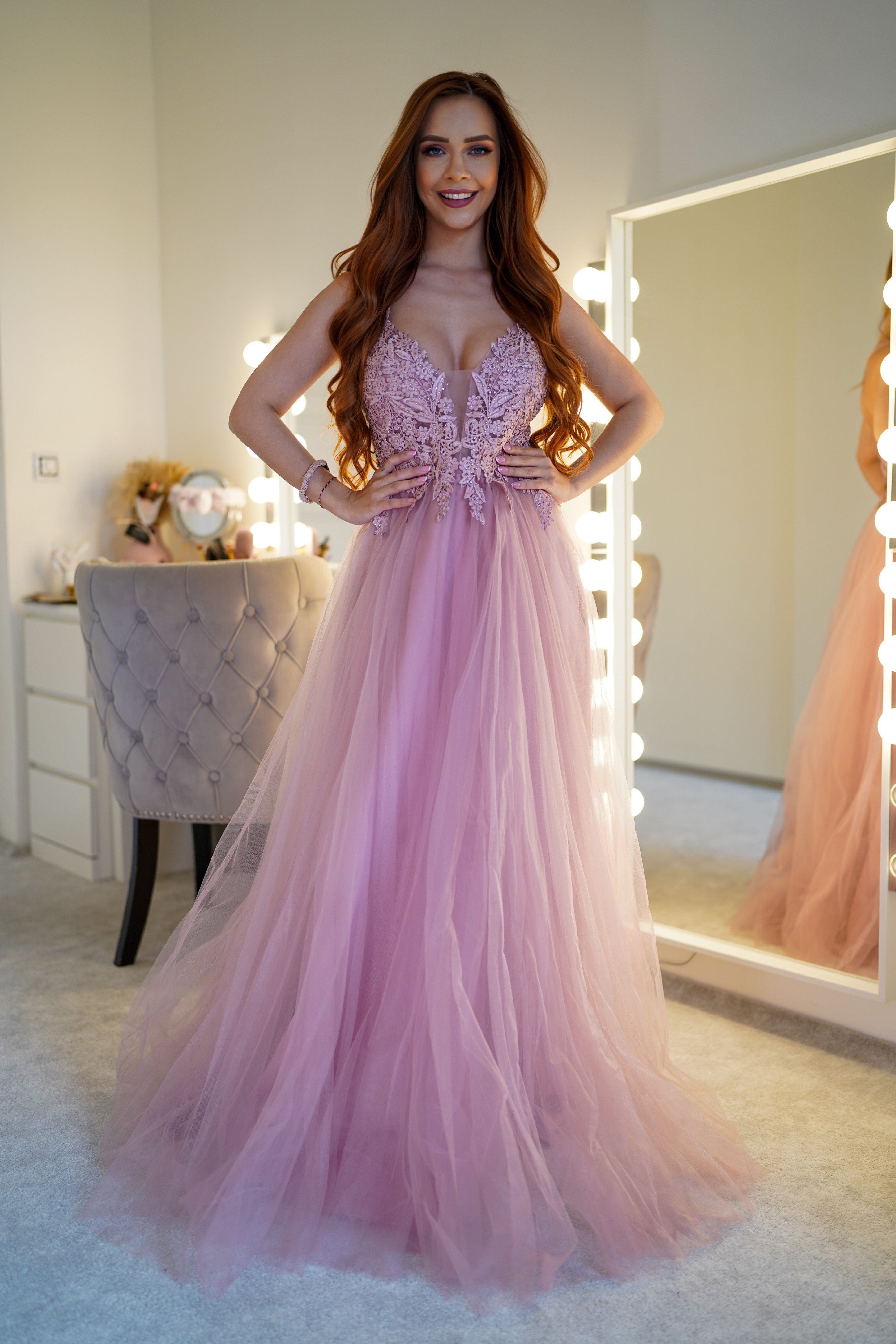 ASPERISSIA Dámské šaty ZEFIR Barva: Růžová, Konfekční velikost: 36