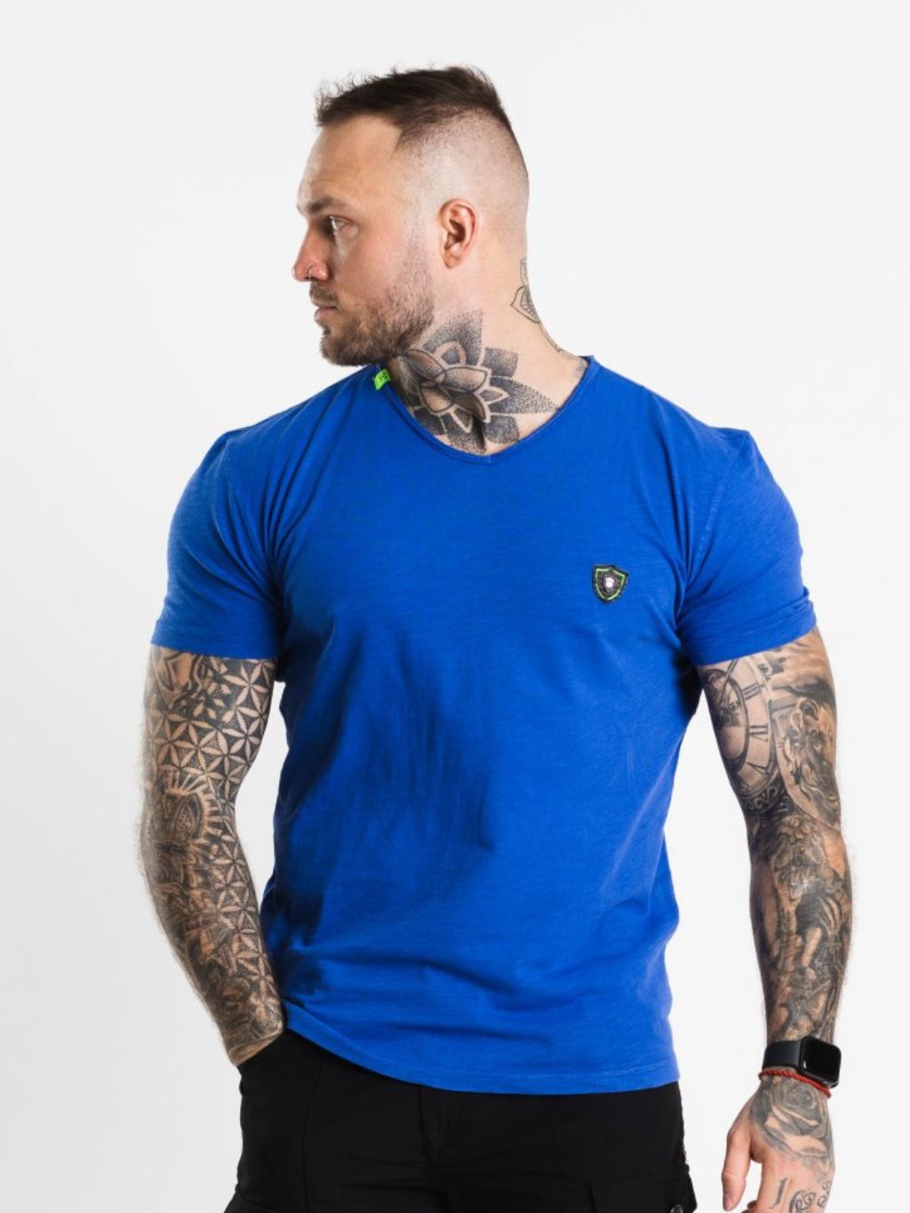 Pánské triko CIPO & BAXX CT648 BLUE Barva: Modrá, Konfekční velikost: XXL