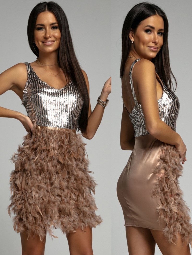 ASPERISSIA Dámské šaty ANDOA Barva: Hnědá