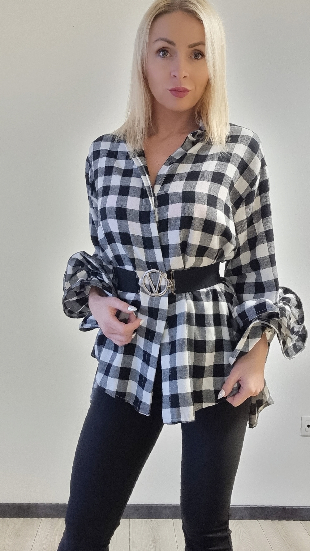 ASPERISSIA Dámská károvaná košile TUMIA Barva: Bílá