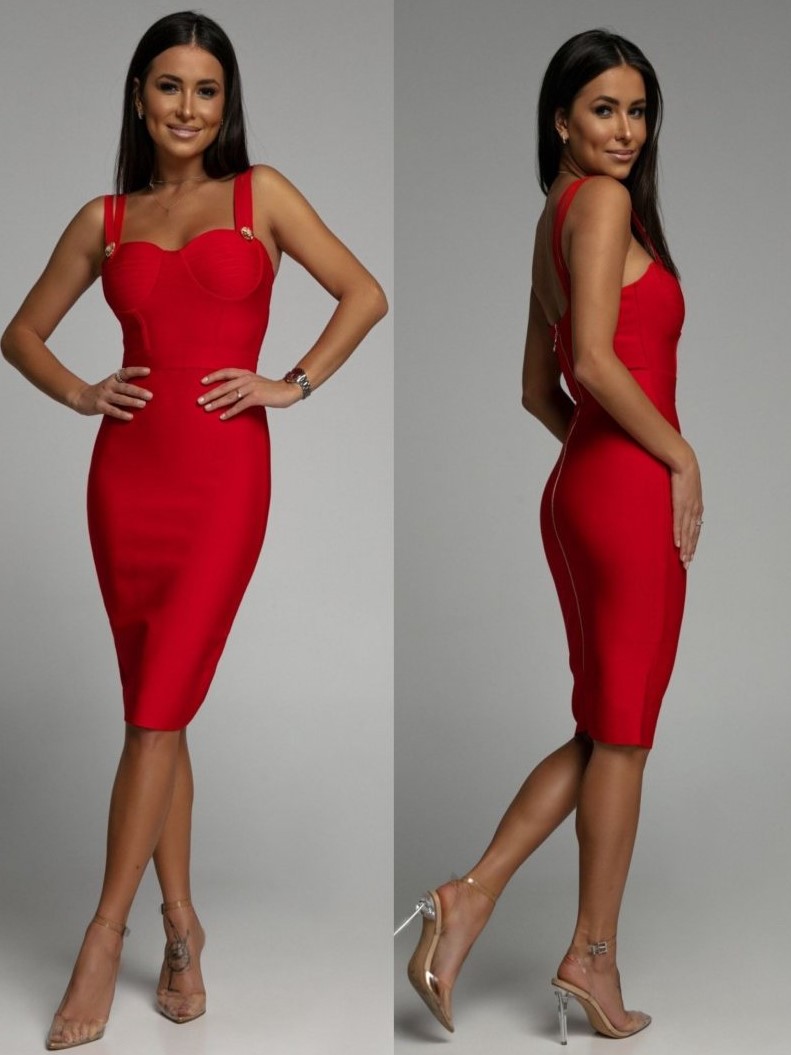 ASPERISSIA Dámské šaty KIMBERLY Barva: Červená