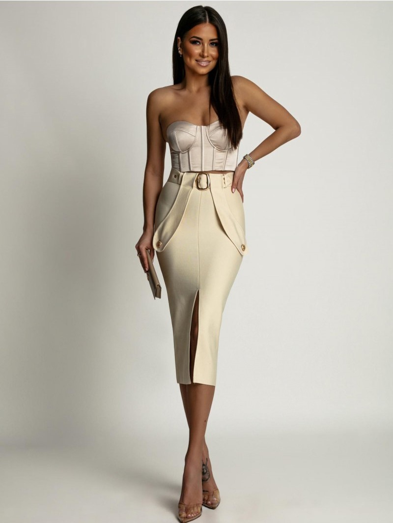 ASPERISSIA Dámská sukně GEOLLA Barva: Béžová, Konfekční velikost: M