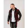 Pánska bunda CIPO & BAXX CJ259 BURGUNDY (Farba Červená, Konfekčná veľkosť XXL)