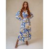 Dámské šaty VIVIANA (Barva Modrá, Konfekční velikost M)