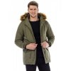 Pánska bunda CIPO & BAXX CM150 KHAKI (Farba Zelená, Konfekčná veľkosť XXL)