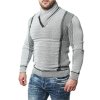 Pánský svetr CIPO & BAXX CP227 GREY