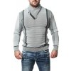 Pánsky sveter CIPO & BAXX CP227 GREY (Farba sivá, Konfekčná veľkosť XL)
