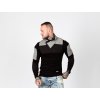 Pánsky sveter CP248 BLACK-ANTHRACITE (Farba Čierna, Konfekčná veľkosť XXL)
