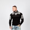 Pánsky sveter CP248 BLACK-ANTHRACITE (Farba Čierna, Konfekčná veľkosť XXL)