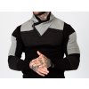 Pánsky sveter CP248 BLACK-ANTHRACITE (Farba Čierna, Konfekčná veľkosť XXL)