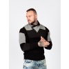 Pánsky sveter CP248 BLACK-ANTHRACITE (Farba Čierna, Konfekčná veľkosť XXL)