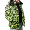 Pánská zimní bunda CIPO & BAXX CM193 NEONGREEN (Barva Zelená, Konfekční velikost XXXL)