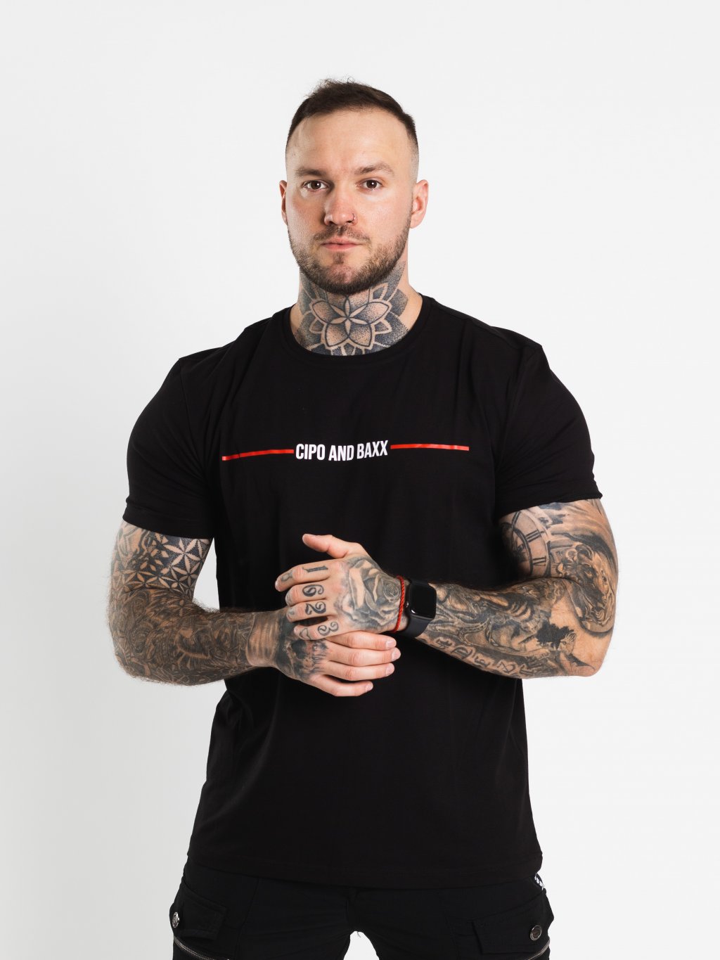 Pánske tričko CIPO & BAXX CT674 BLACK (Farba Čierna, Konfekčná veľkosť XXL)