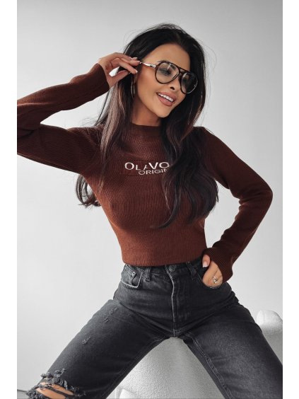 Olavoga Kate svetrík (Farba Hnedá, Konfekčná veľkosť M)