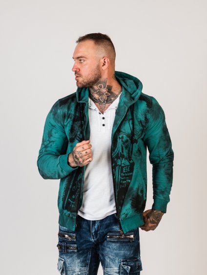 Pánska mikina CIPO & BAXX CL561 GREEN (Farba Zelená, Konfekčná veľkosť XXL)