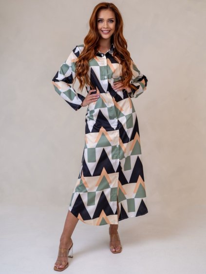 Dámske šaty LUCERZIA (Farba Zelená, Konfekčná veľkosť M)