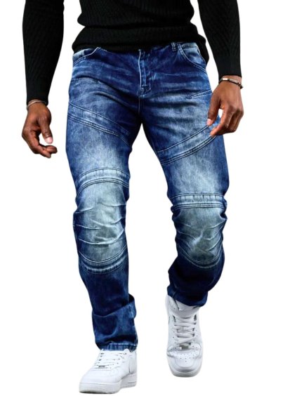 Pánske rifle CIPO & BAXX CD876 BLUE (Farba Modrá, Konfekčná veľkosť W32/L34)