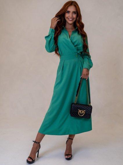 Dámske šaty GIA (Farba Zelená, Konfekčná veľkosť L)