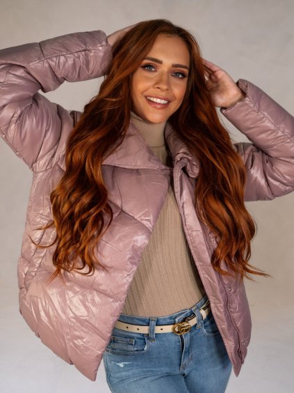 Dámska bunda JADE (Farba Ružová, Konfekčná veľkosť XXL)