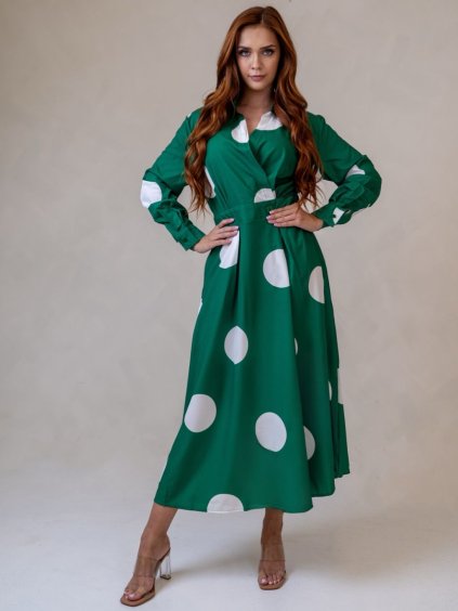 Dámske šaty GIA (Farba Zelená, Konfekčná veľkosť L)