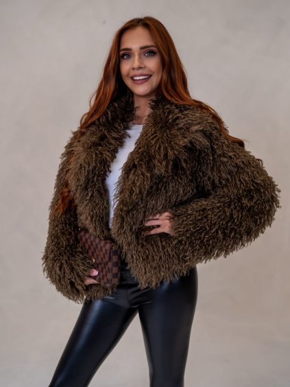 Dámsky kabát ZINNI (Farba Hnedá, Konfekčná veľkosť S)