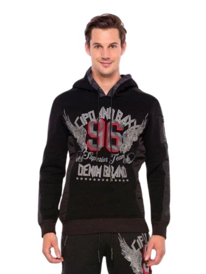 Pánska mikina CIPO & BAXX CL358 BLACK