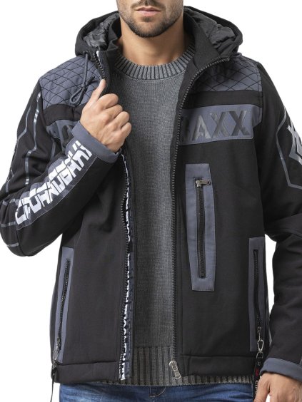 Pánska bunda CIPO & BAXX CJ275 GREY-BLACK