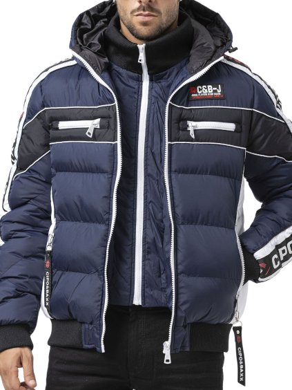 Pánska bunda CIPO & BAXX CM226 NAVYBLUE