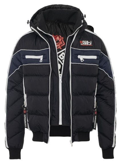 Pánska bunda CIPO & BAXX CM226 BLACK (Farba Čierna, Konfekčná veľkosť XXL)