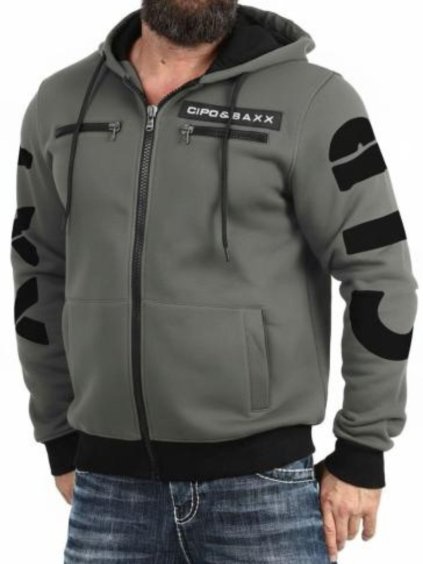 Pánska mikina CIPO & BAXX CL577 ANTHRACITE