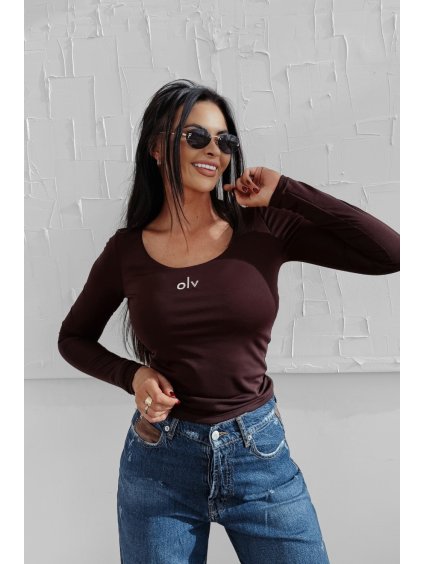 Olavoga Hazzy top (Konfekčná veľkosť S, Farba Hnedá )