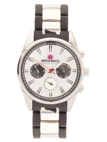 Pánske hodinky CIPO & BAXX CZ100 SILVER-BLACK