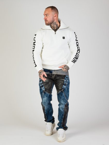 Pánska mikina CIPO & BAXX CL605 WHITE