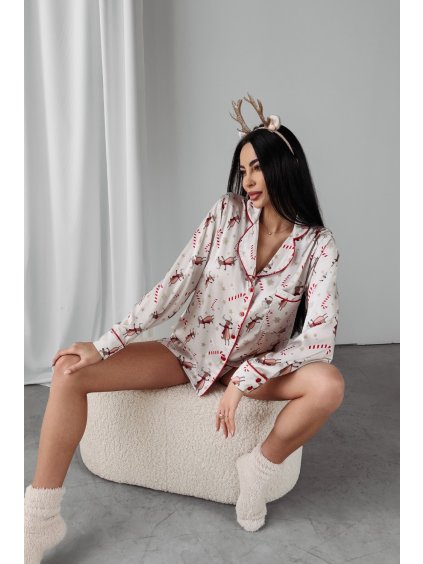 Olavoga Christmas Time pyžamo (Konfekčná veľkosť S, Farba Biela)