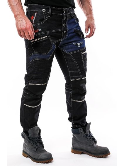 Pánske rifle CIPO & BAXX CD639 RAW BLUE  (Farba modrá, Konfekčná veľkosť W30/L34)