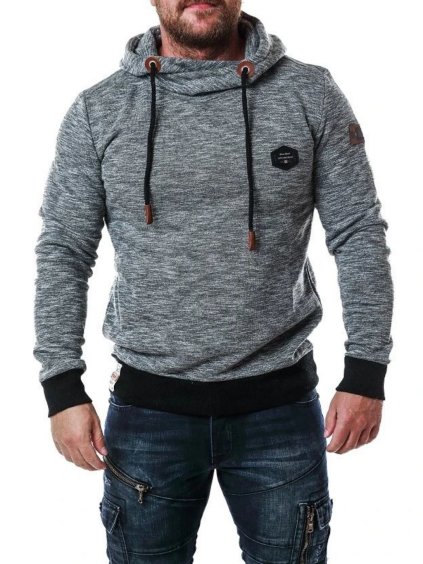 Pánska mikina CIPO & BAXX CL425 GREY-MELANGE (Farba Sivá, Konfekčná veľkosť S)