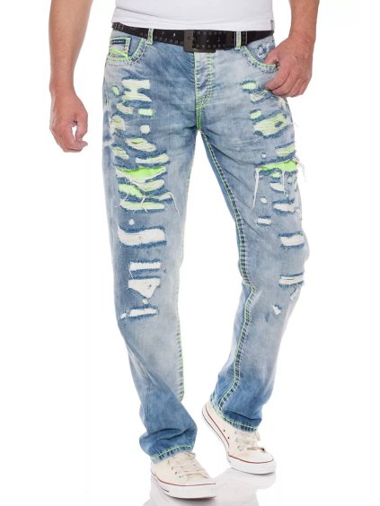 Pánske rifle CIPO & BAXX CD605 BLUE (Farba Modrá, Konfekčná veľkosť W40/L32)