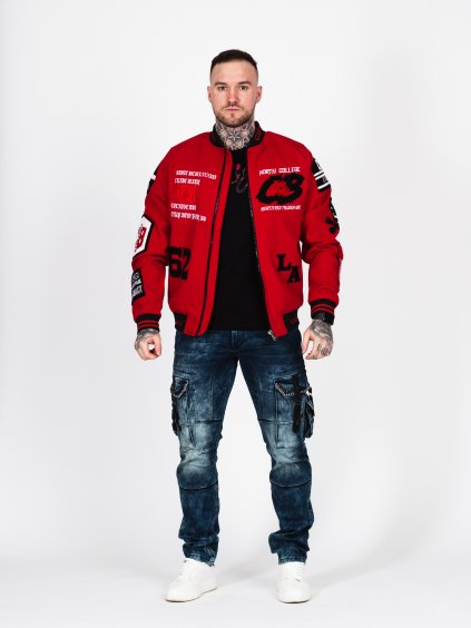 Pánska bunda CIPO & BAXX CJ274 RED (Farba Červená, Konfekčná veľkosť XXXL)