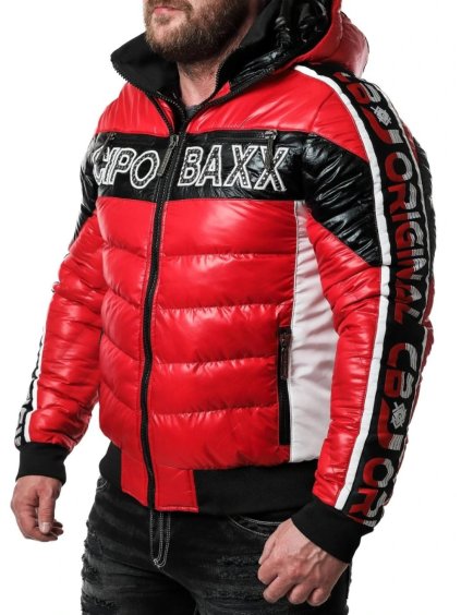 Pánska bunda CIPO & BAXX CJ268 RED (Farba Červená, Konfekčná veľkosť XXL)